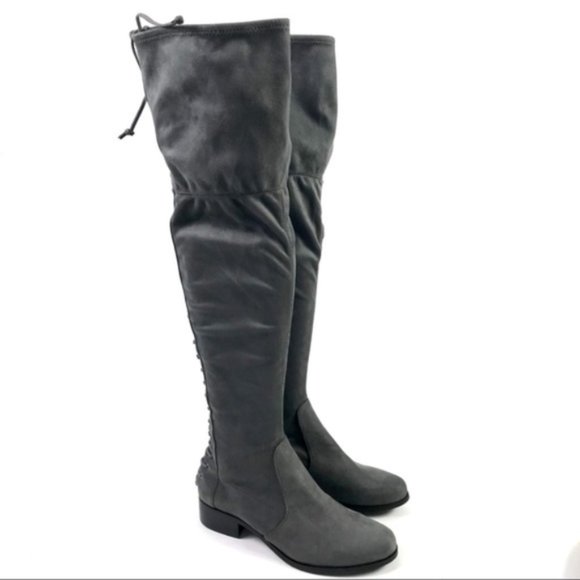 Charles by Charles David Women’s Gray Fabric Over the Knee Boots Size 6.5 - Picture 1 of 8